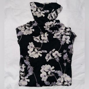 Club Monaco wool floral long sleeve turtleneck